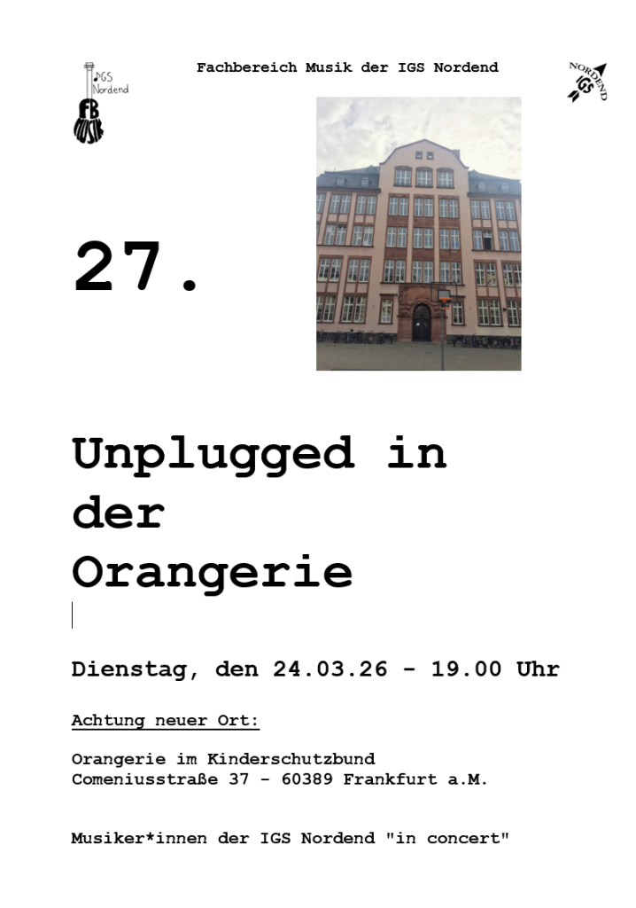 Ein Plakat - Schrift siehe folgender Text - und Foto der Fassade des Günthersburgbedäudes